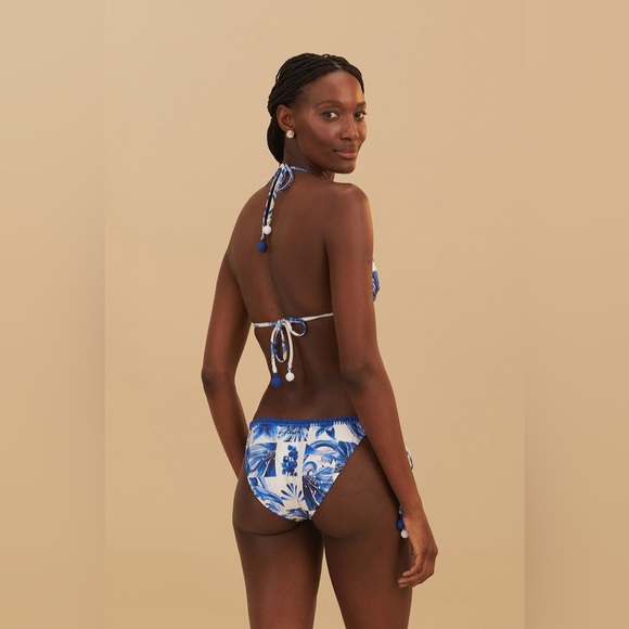 FARM RIO Off-White Garden Tiles Side Tie Bikini Bottom, MEDIUM, BRAND NEW, $130 - Picture 2 of 7